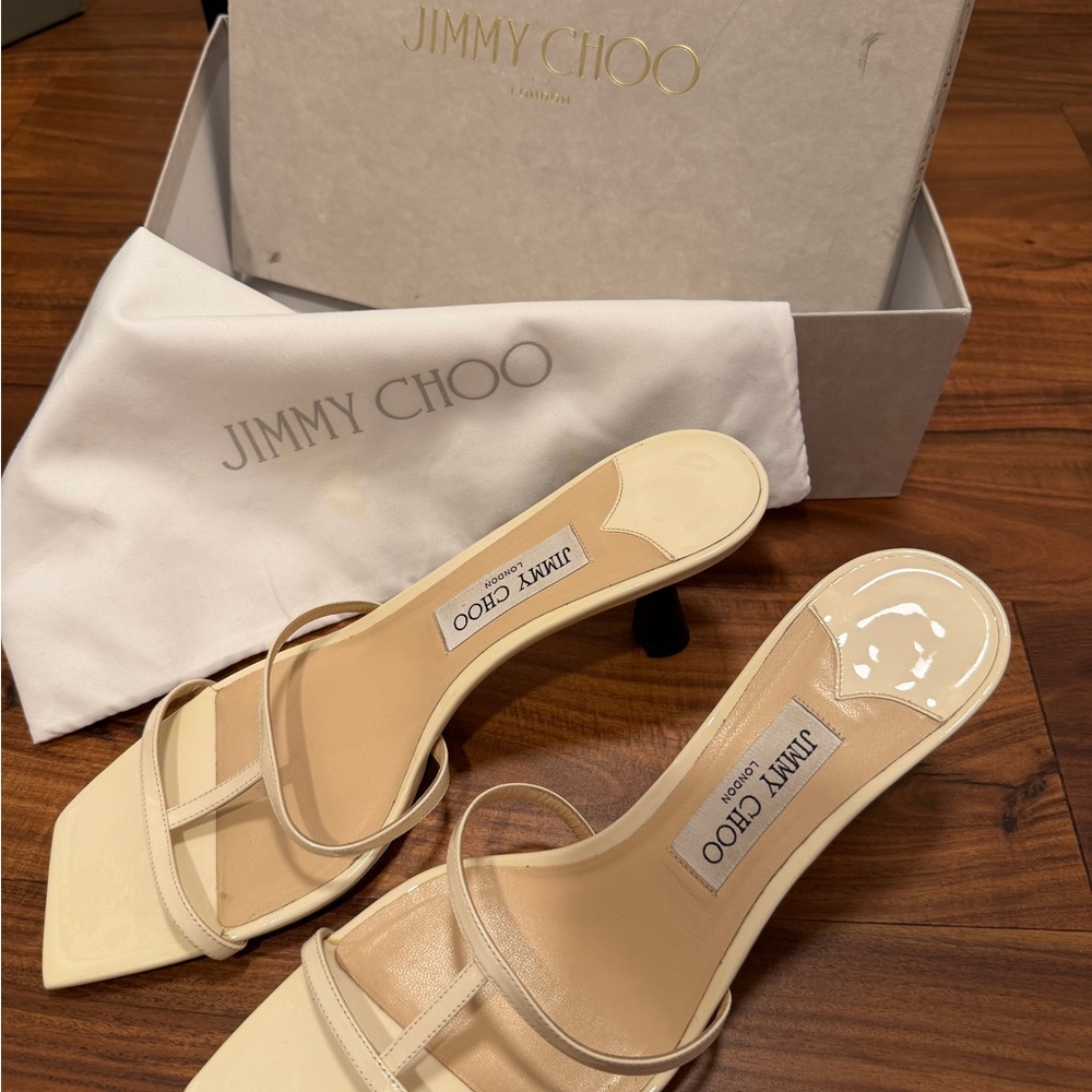 Jimmy Choo Beige Strappy Heels